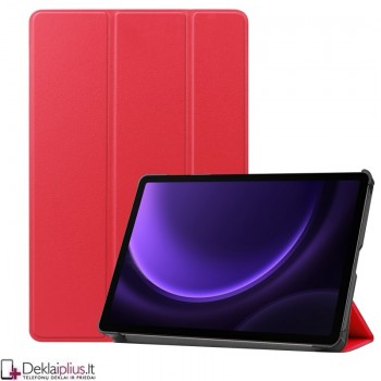 Dirbtinės odos atverčiamas dėklas - raudonas (Samsung Tab S9 (SM-X710-SM-X716/Tab S9 Fe (X510-X516B/Tab S10 Fe/Tab S10 Lite) Dirbtinės odos atverčiamas dėklas - raudonas (Samsung Tab S9 (SM-X710-SM-X716/Tab S9 Fe (X510-X516B/Tab S10 Fe/Tab S10 Lite)